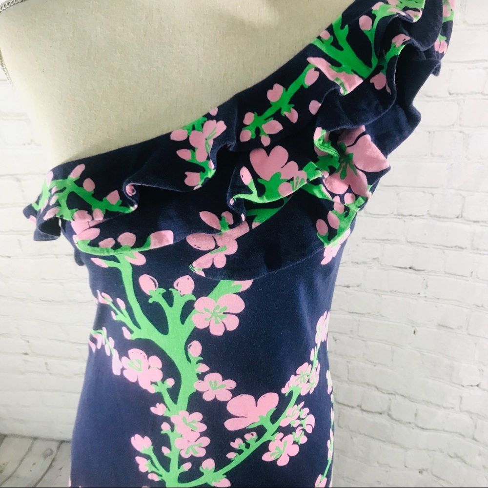 Lilly Pulitzer summer One Shoulder Dress M floral